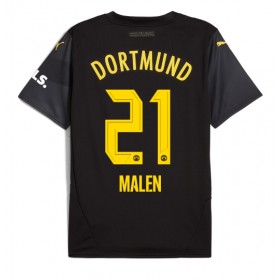 Borussia Dortmund Donyell Malen #21 Auswärtstrikot 2024-25 Kurzarm